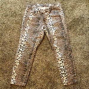 Cheetah print Seven7 jeans, size 16, gently worn